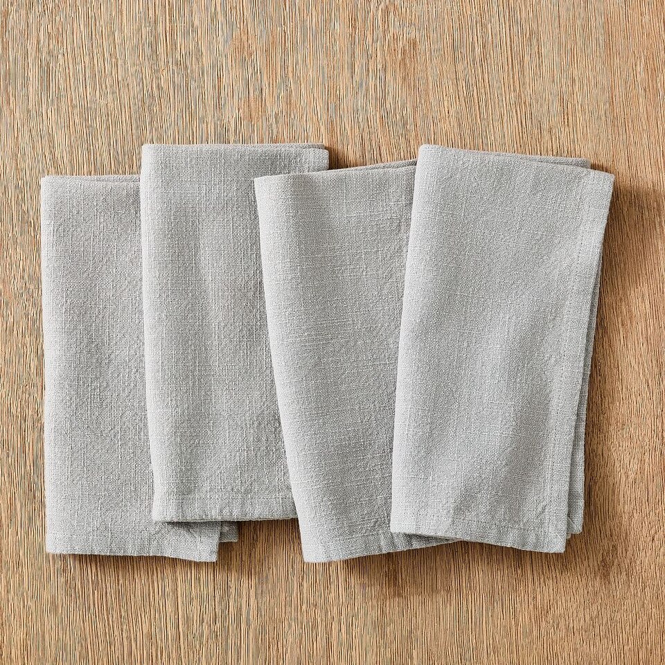 View of Textured Cotton Napkins (Set of 4) - West Elm Australia